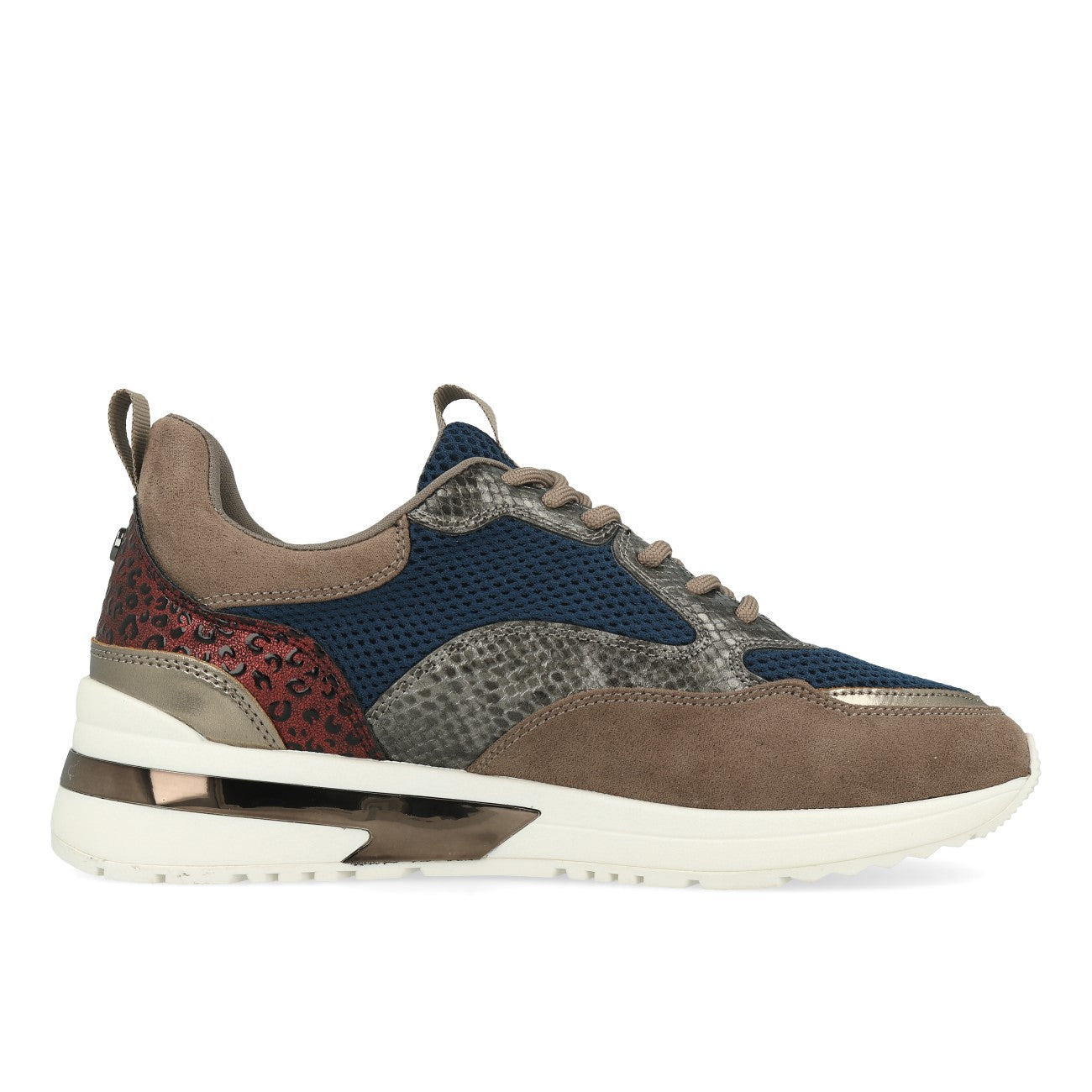 La Strada 2003018 Baskets Femme Taupe Micro Multi