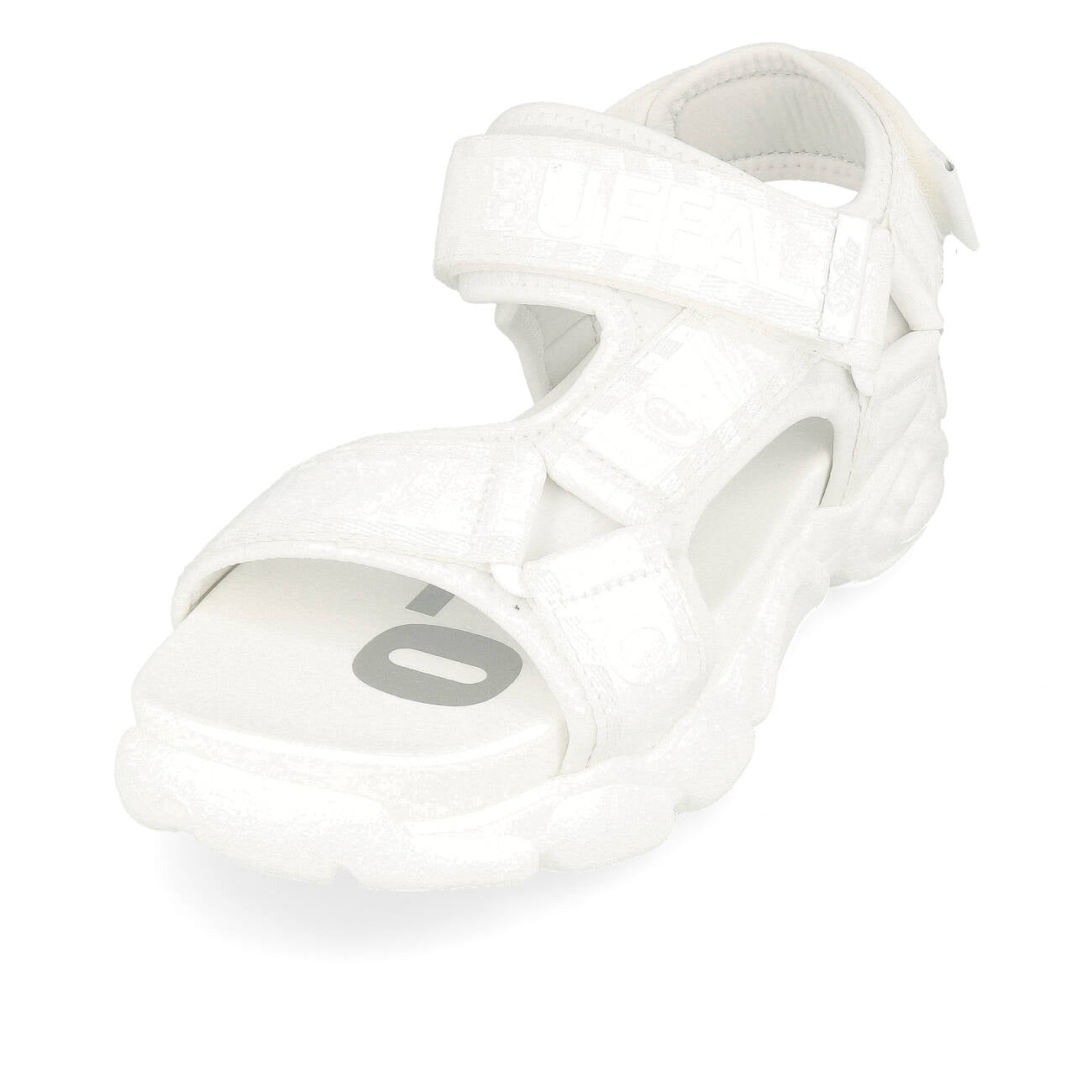 Buffalo CLD Tec Plateau Sandale Femme Vegan Nylon Blanc