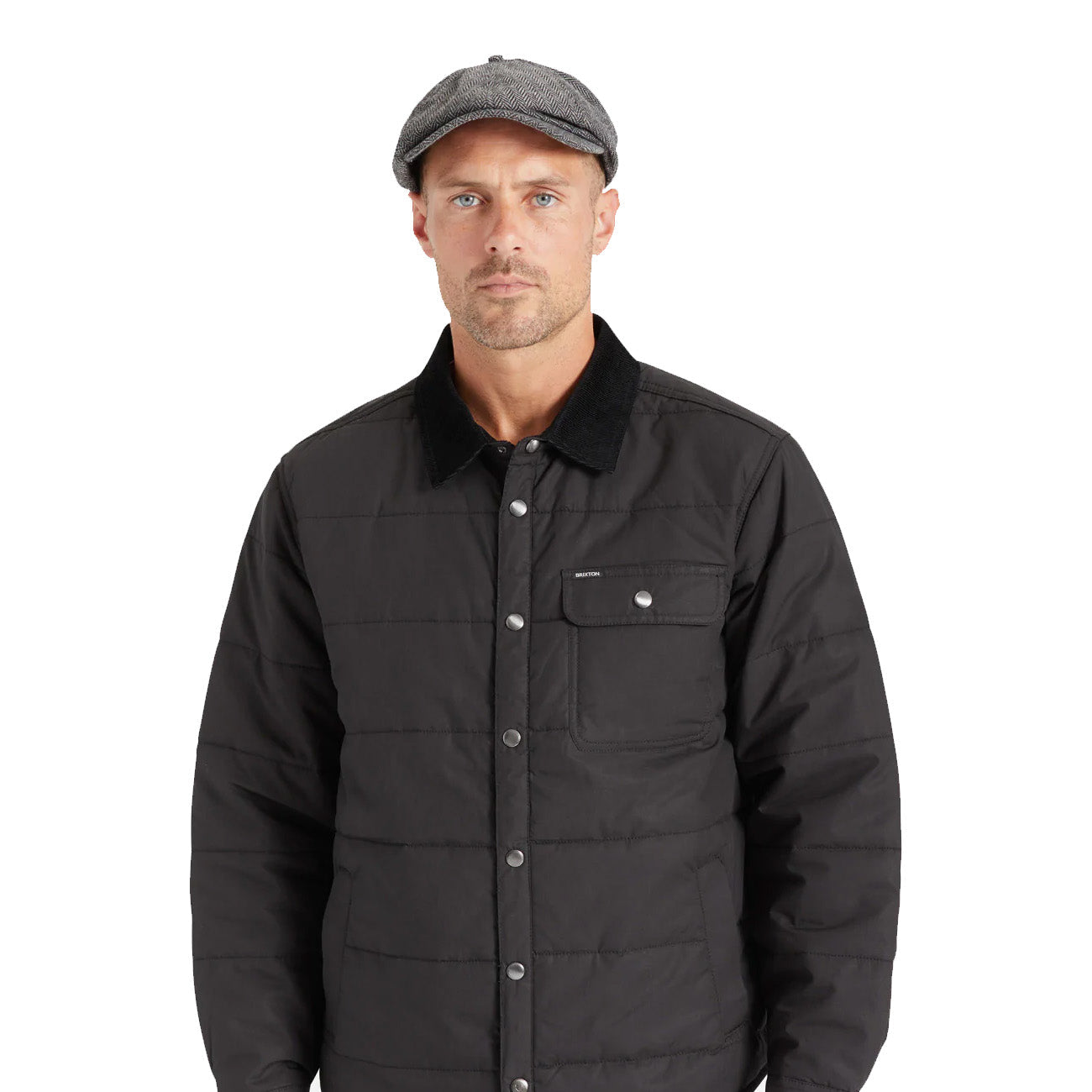 Brixton Brood Casquette plate gris noir