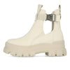 Buffalo Aspha Coa Bootie Plat Femme Nubuck Végétalien Blanc cassé