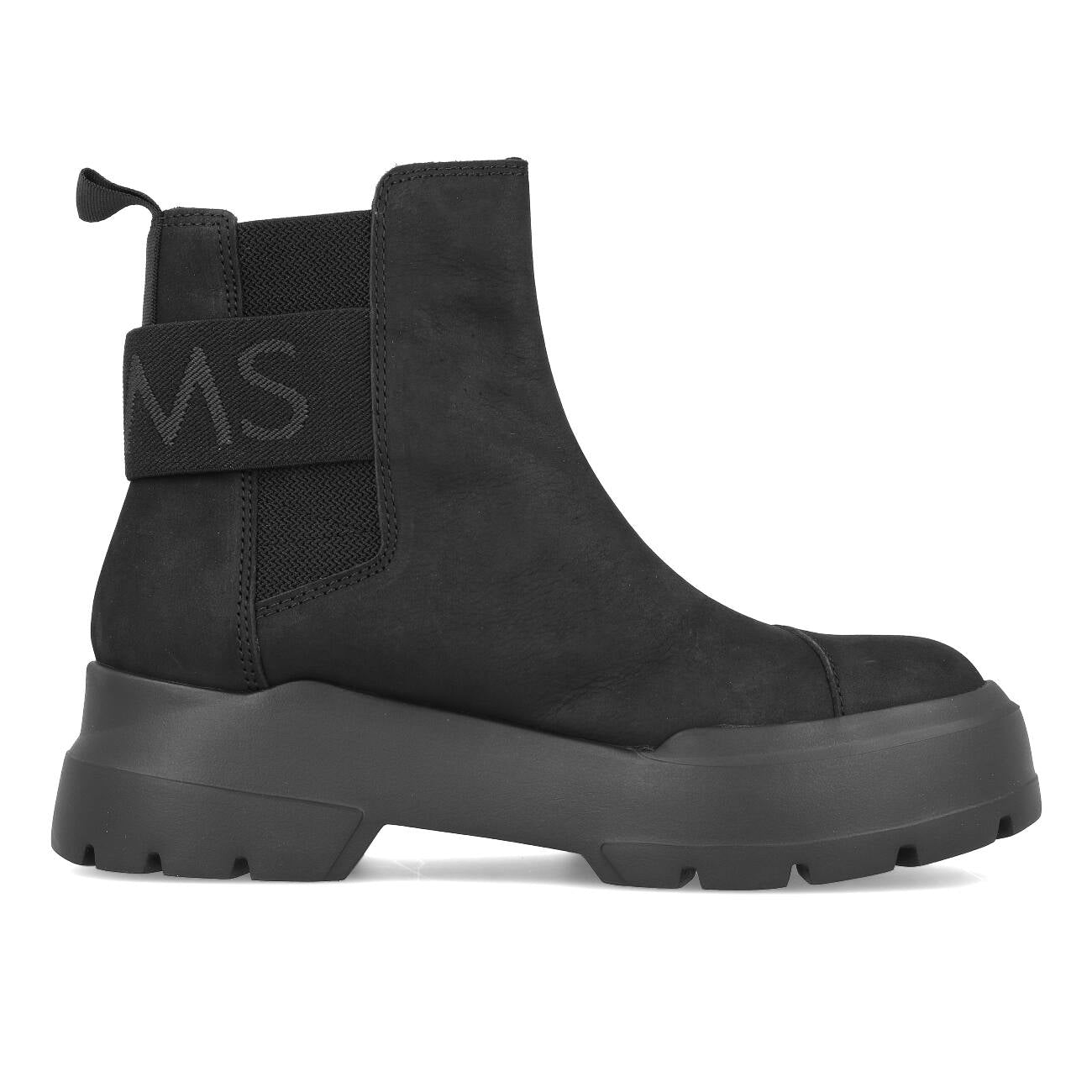 Toms Womens Alpargata Combat Chelsea Boots Femme Black Leather