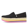 Toms Womens Alpargata Platform Rope High Femme Black Canvas Rainbow