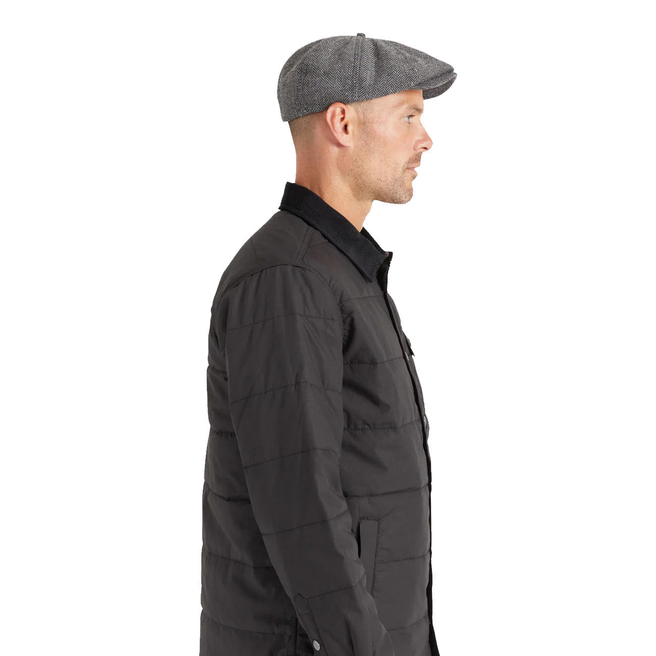 Brixton Brood Casquette plate gris noir