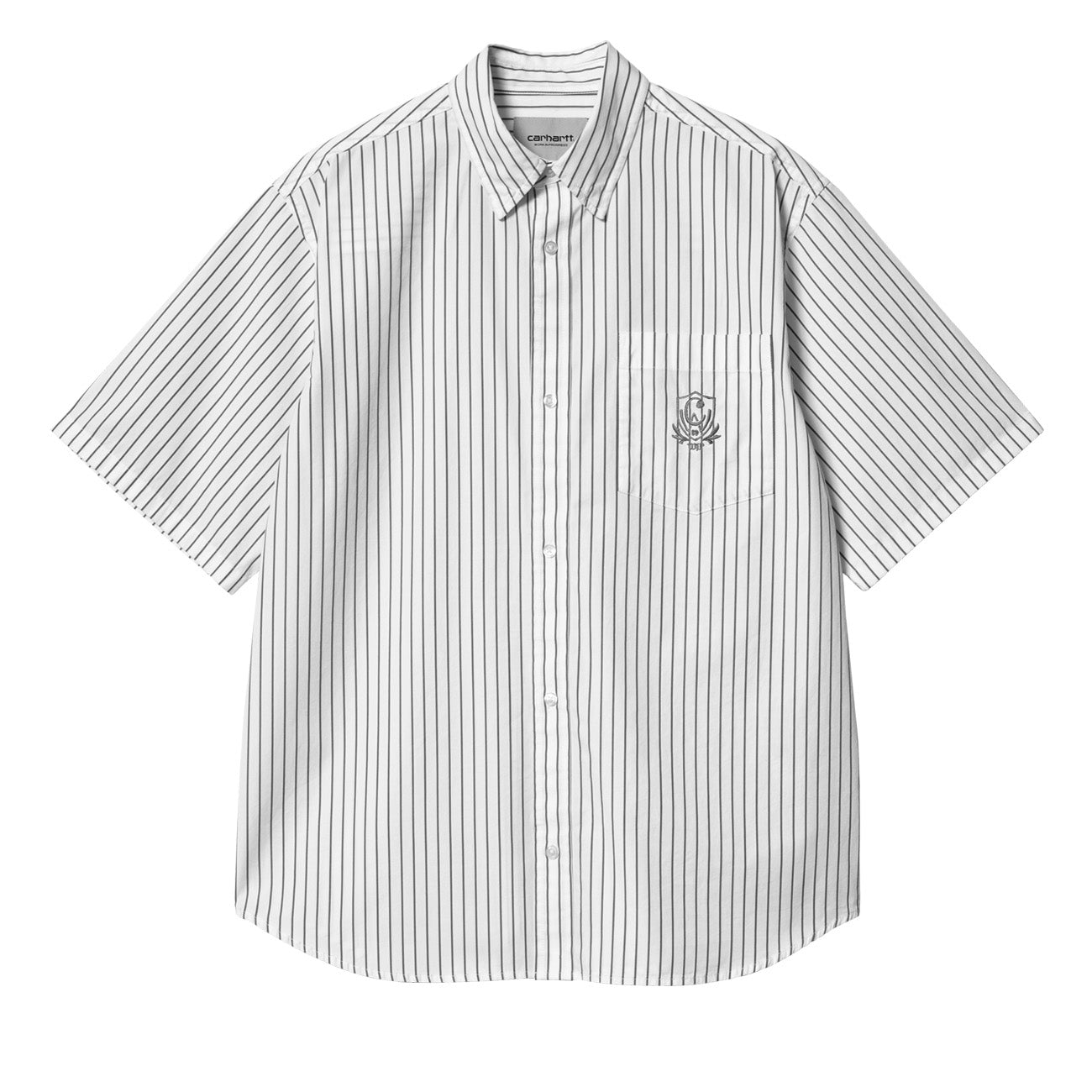 Carhartt WIP Chemise S/S Linus Linus Stripe Noir Blanc