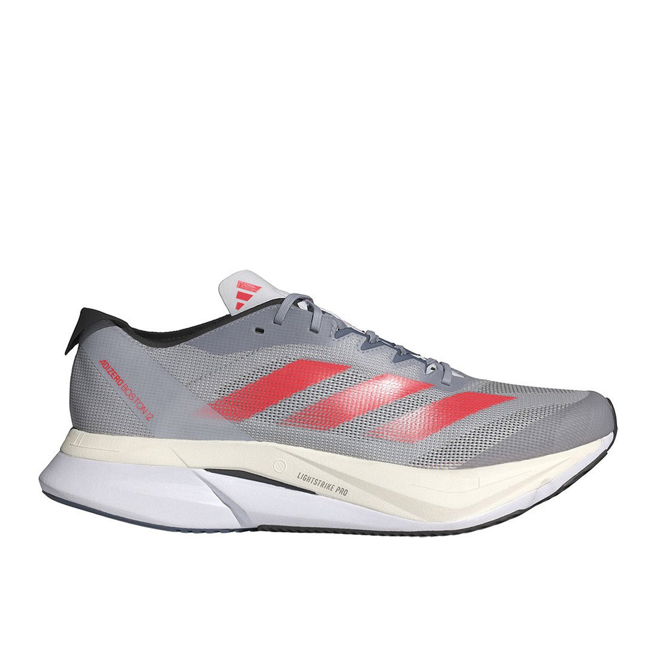 adidas Adizero Boston 12 M Homme Gris Rouge Solaire