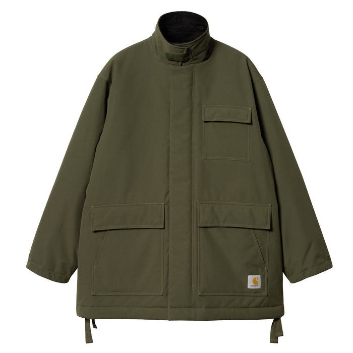 Carhartt WIP Clarton Coat Vert Bureau Noir