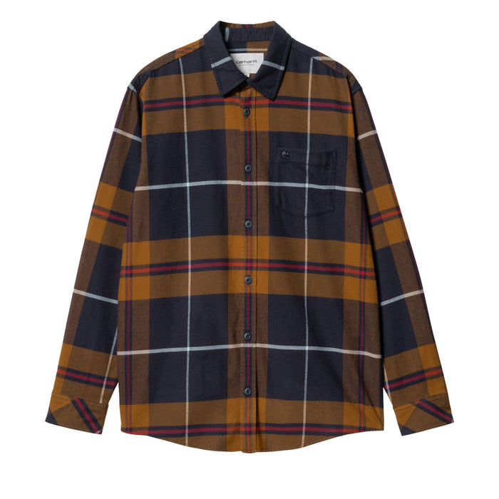 Chemise Carhartt WIP L/S Garnett Garnett Check Deep H Brown