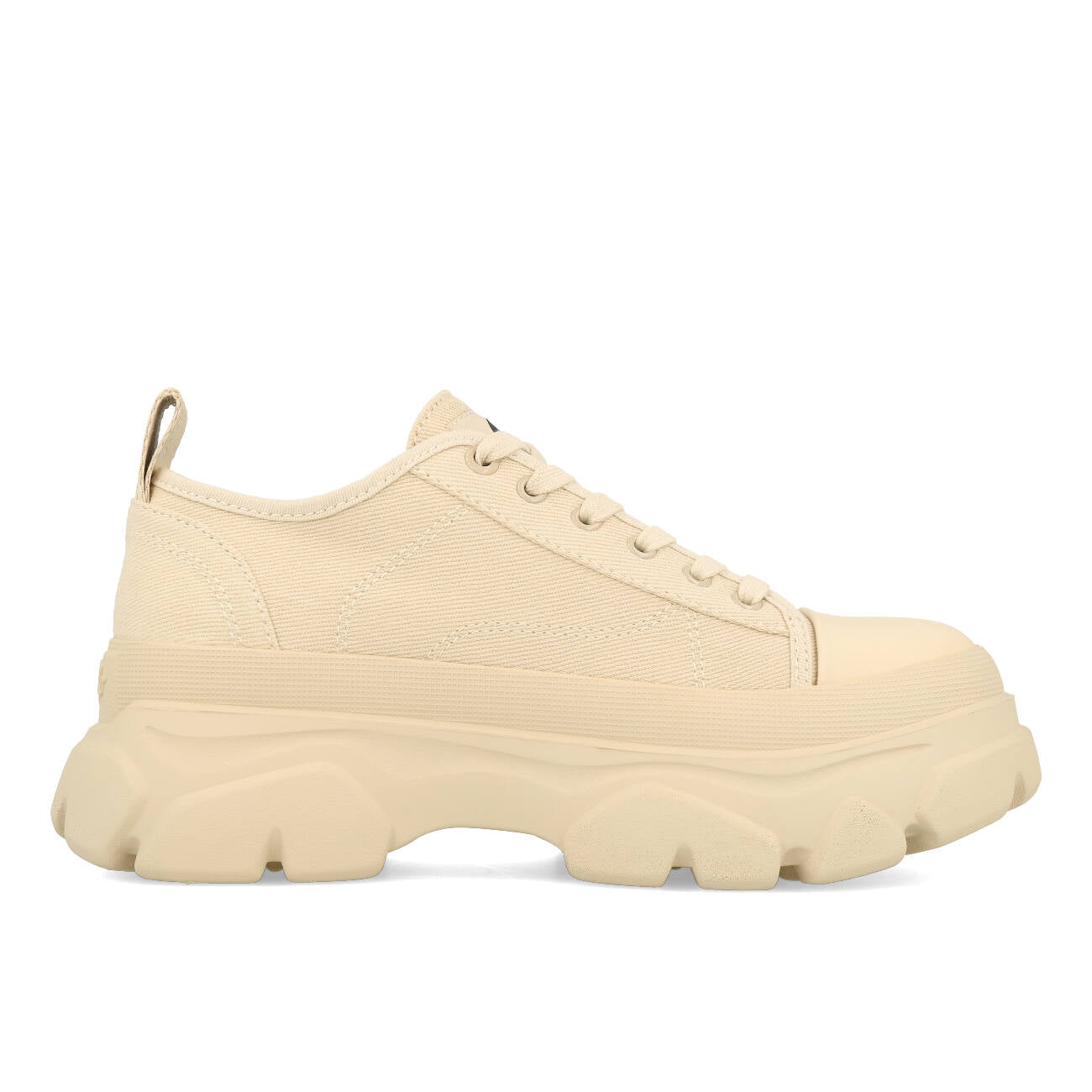 Buffalo Cade Lace Up Lo Femme Coton Biologique Crème