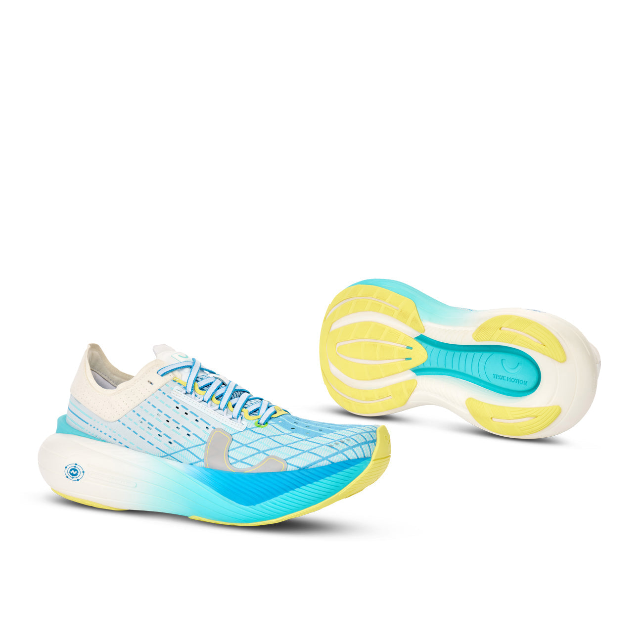 True Motion U-TECH Solo 2 Femme White Oyster Mushroom Malibu Blue