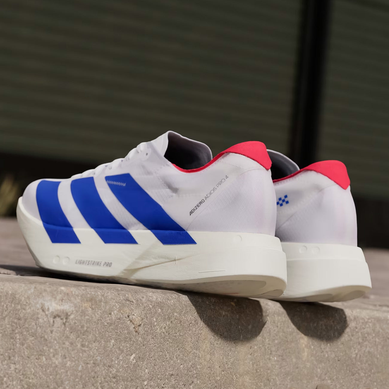adidas Adizero Pro 4 M Homme Blanc Cassé Bleu Royal
