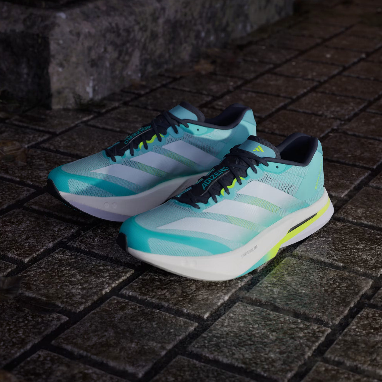 adidas Boston 13 Homme Flash Aqua Cloud White Lucid Lemon