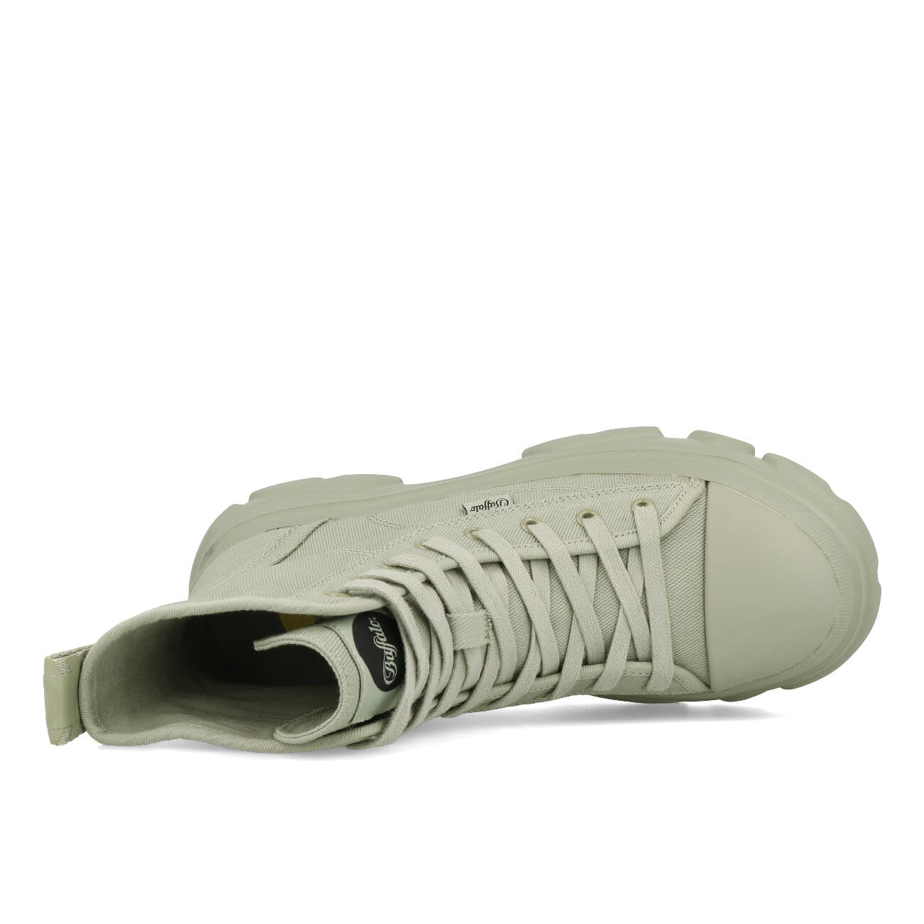 Buffalo Cade Lace Up Hi Femme Coton Biologique Vert Sauge