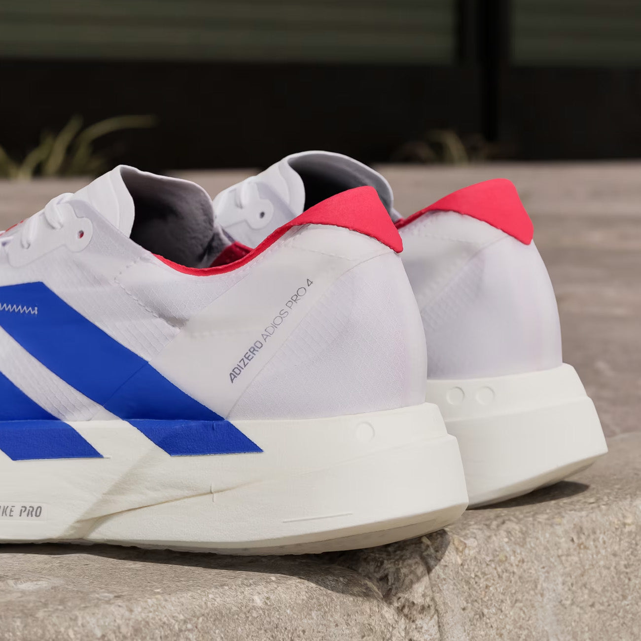 adidas Adizero Pro 4 M Homme Blanc Cassé Bleu Royal
