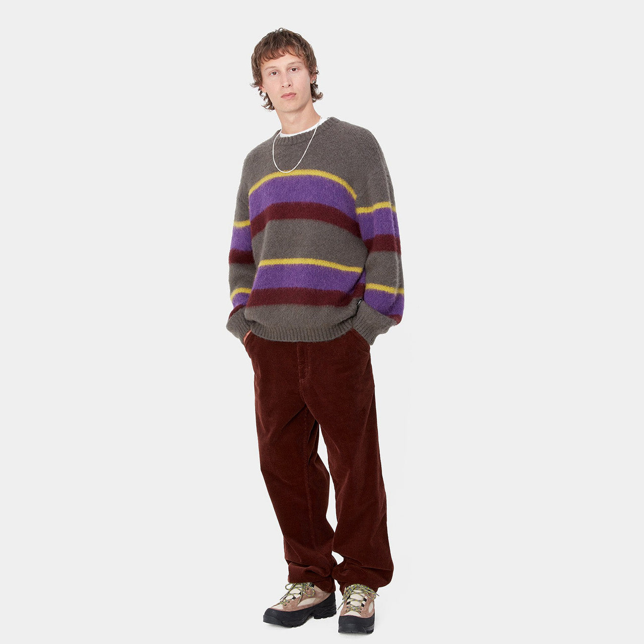 Carhartt WIP Merton Sweater Homme Sundling Stripe Aura