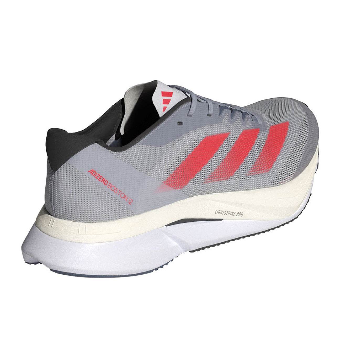 adidas Adizero Boston 12 M Homme Gris Rouge Solaire