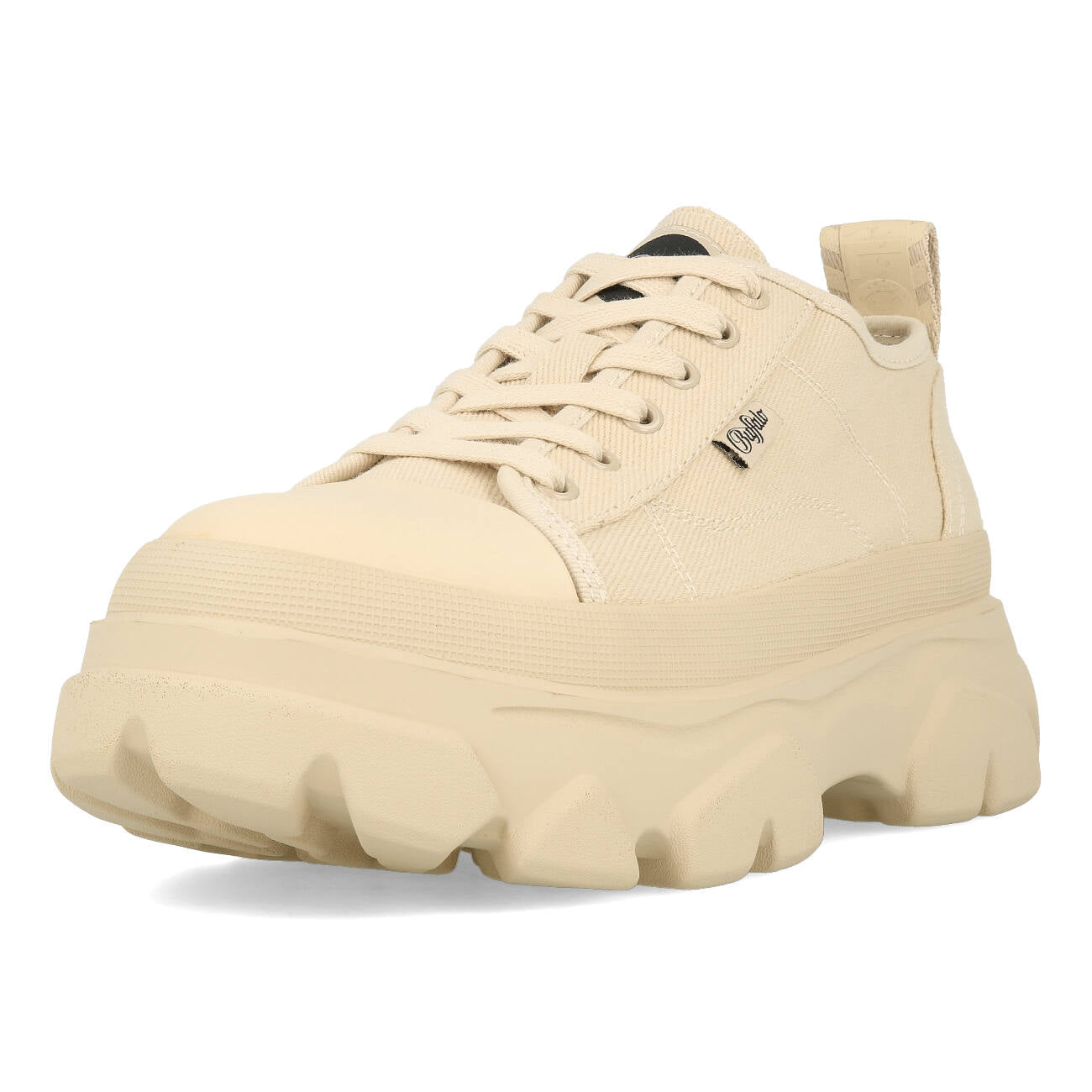 Buffalo Cade Lace Up Lo Femme Coton Biologique Crème
