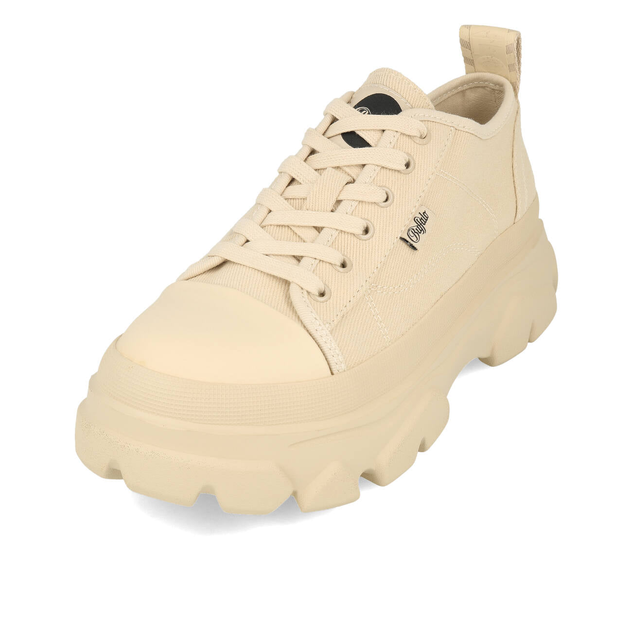 Buffalo Cade Lace Up Lo Femme Coton Biologique Crème